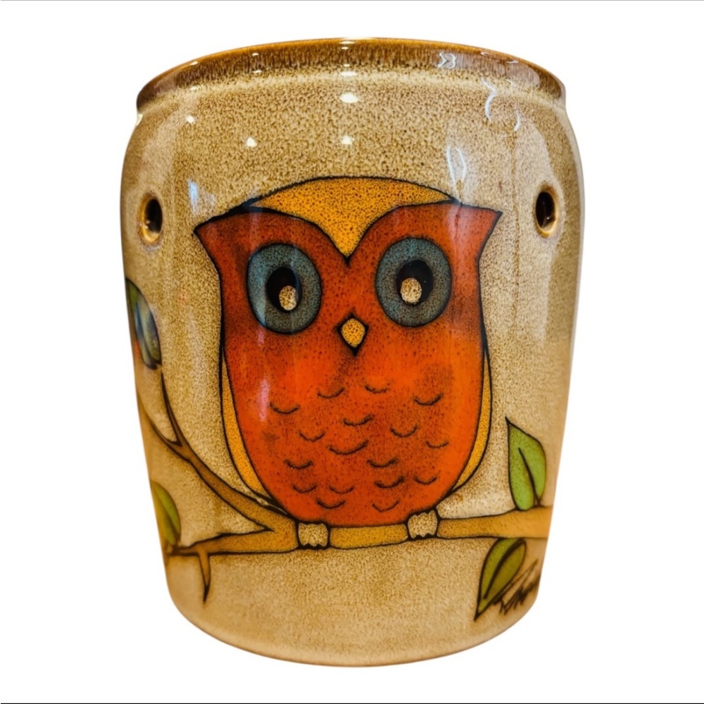 Scentsy Ceramic Owlet Light in Orange and Tan